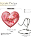 vibrant swirl aluminum heart urn for ashes