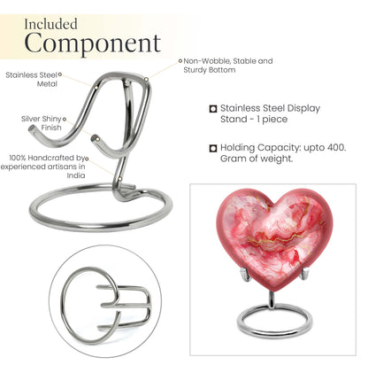 vibrant swirl aluminum heart urn for ashes