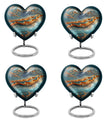 Vibrant Swirl Urn with heart design