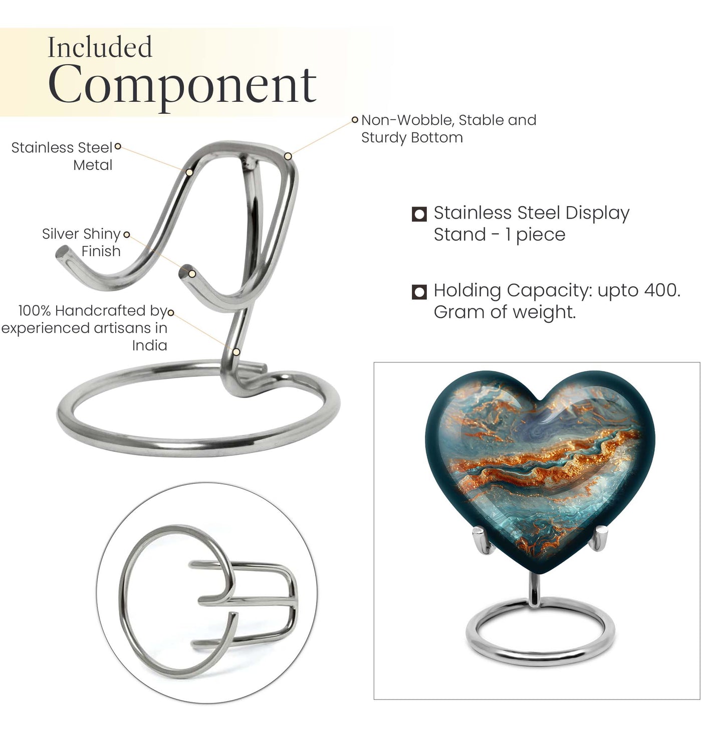 Vibrant Swirl Urn with heart design