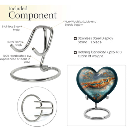 Vibrant Swirl Urn with heart design