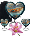 Vibrant Swirl Urn with heart design