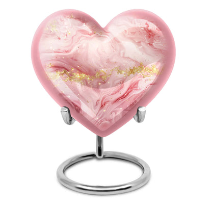 Vibrant Swirl Heart Urn for cremation ashes