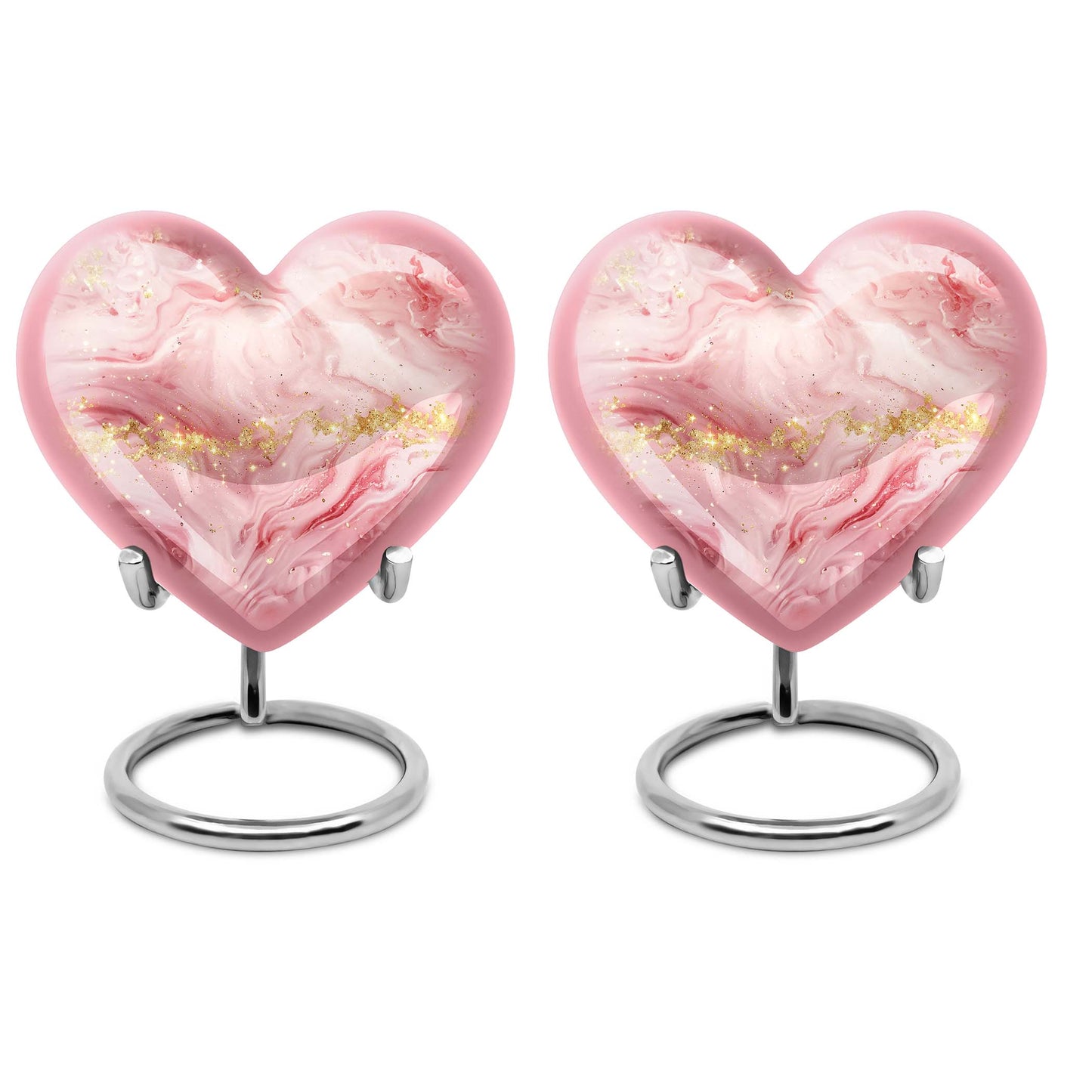 Vibrant Swirl Heart Urn for cremation ashes