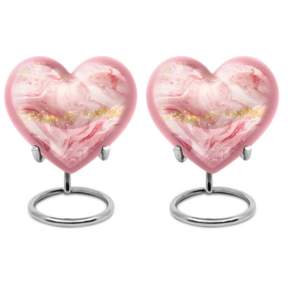 Vibrant Swirl Heart Urn for cremation ashes