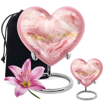 Vibrant Swirl Heart Urn for cremation ashes