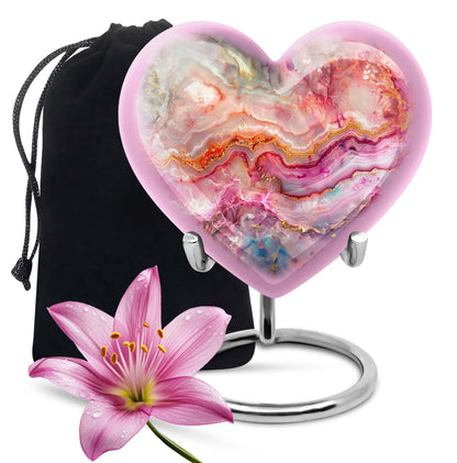 Vibrant Swirl Heart Urn