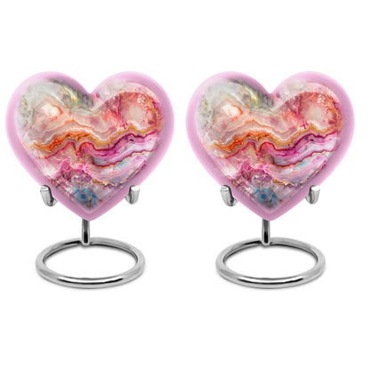 Vibrant Swirl Heart Urn