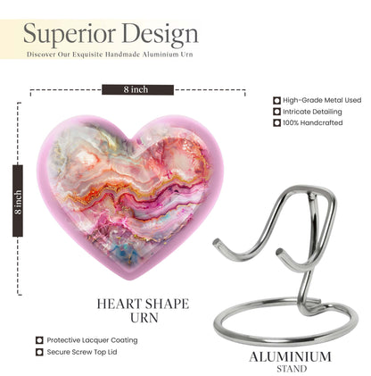 Vibrant Swirl Heart Urn
