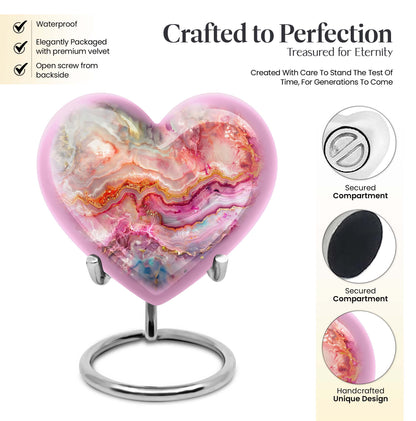 Vibrant Swirl Heart Urn