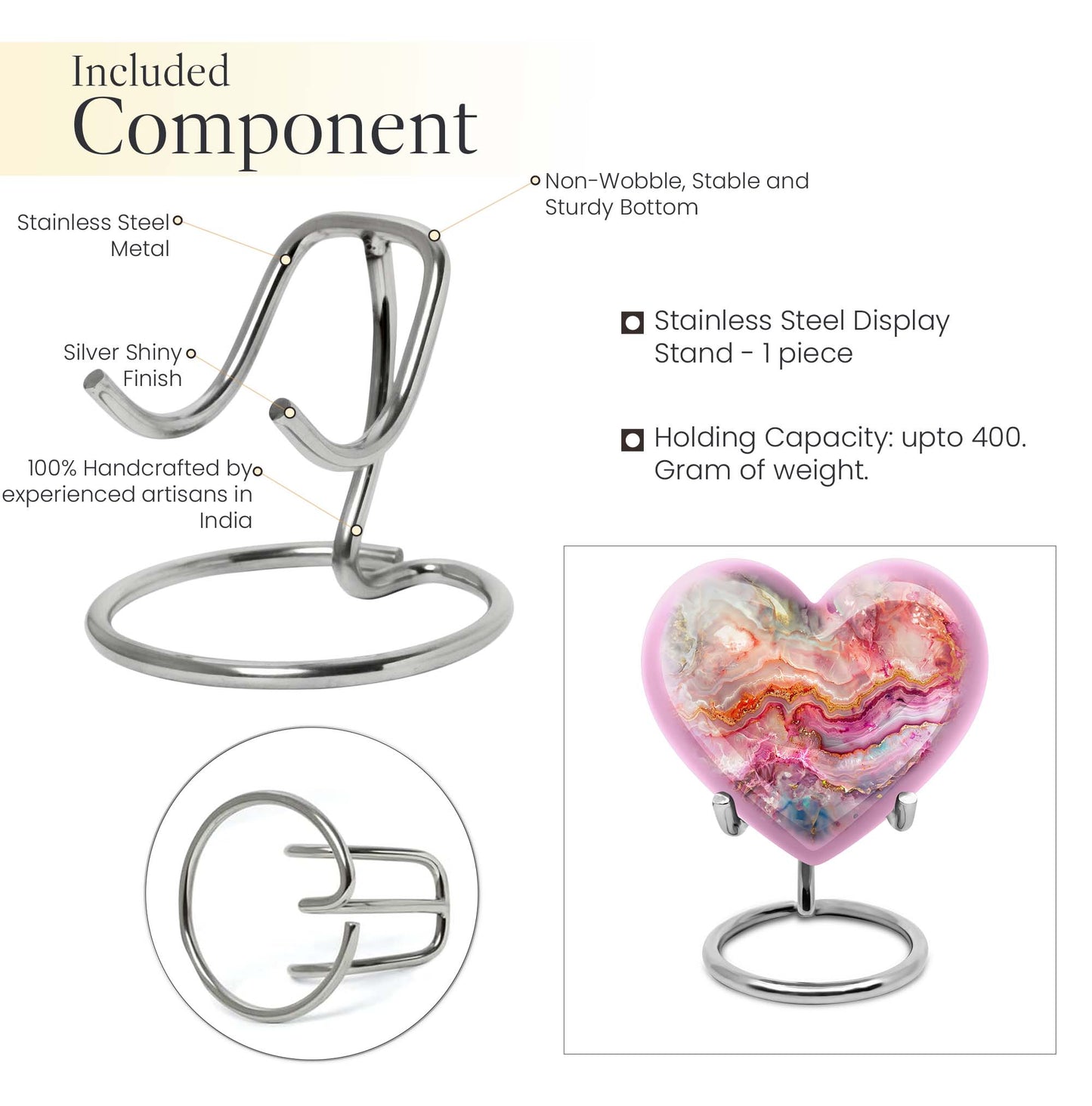 Vibrant Swirl Heart Urn