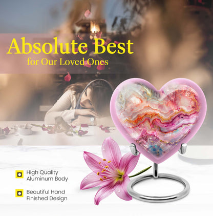 Vibrant Swirl Heart Urn