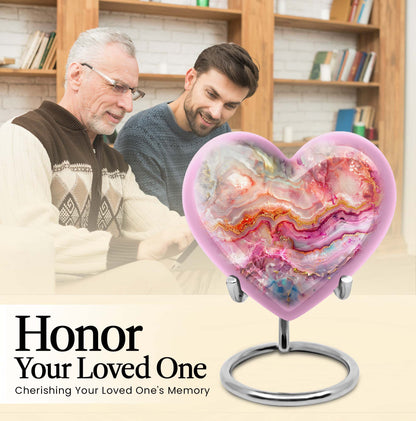 Vibrant Swirl Heart Urn