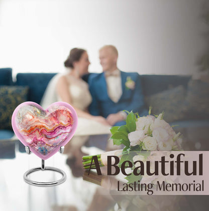 Vibrant Swirl Heart Urn