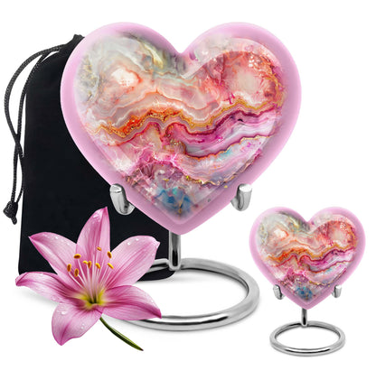 Vibrant Swirl Heart Urn