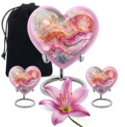 Vibrant Swirl Heart Urn