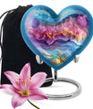 Vibrant Swirl Heart Urn for mom