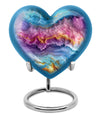 Vibrant Swirl Heart Urn for mom