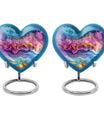 Vibrant Swirl Heart Urn for mom