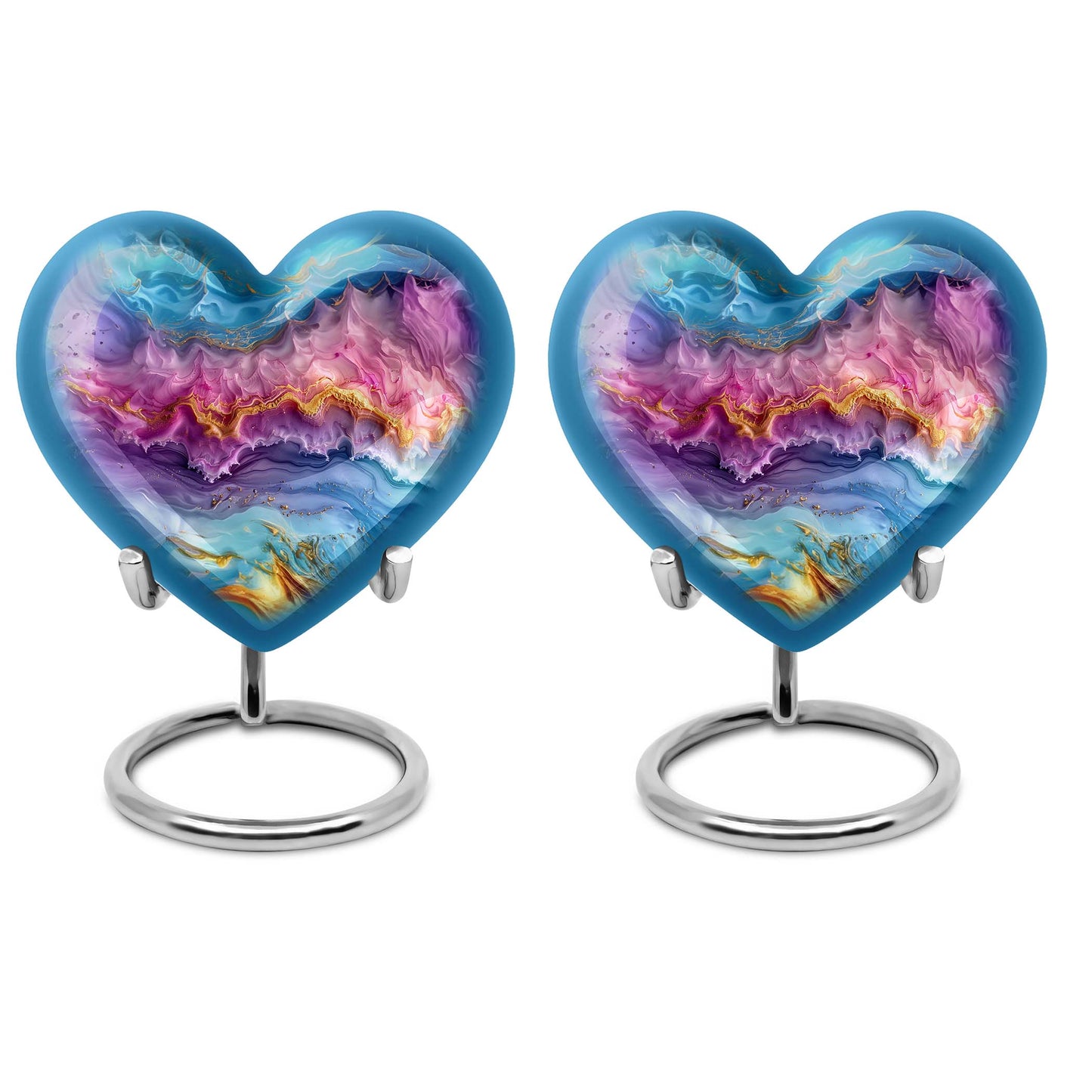 Vibrant Swirl Heart Urn for mom