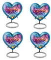 Vibrant Swirl Heart Urn for mom