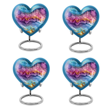 Vibrant Swirl Heart Urn for mom