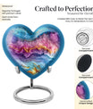 Vibrant Swirl Heart Urn for mom