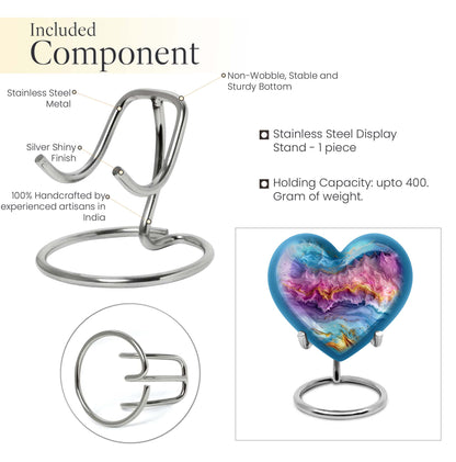 Vibrant Swirl Heart Urn for mom