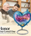 Vibrant Swirl Heart Urn for mom