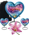 Vibrant Swirl Heart Urn for mom