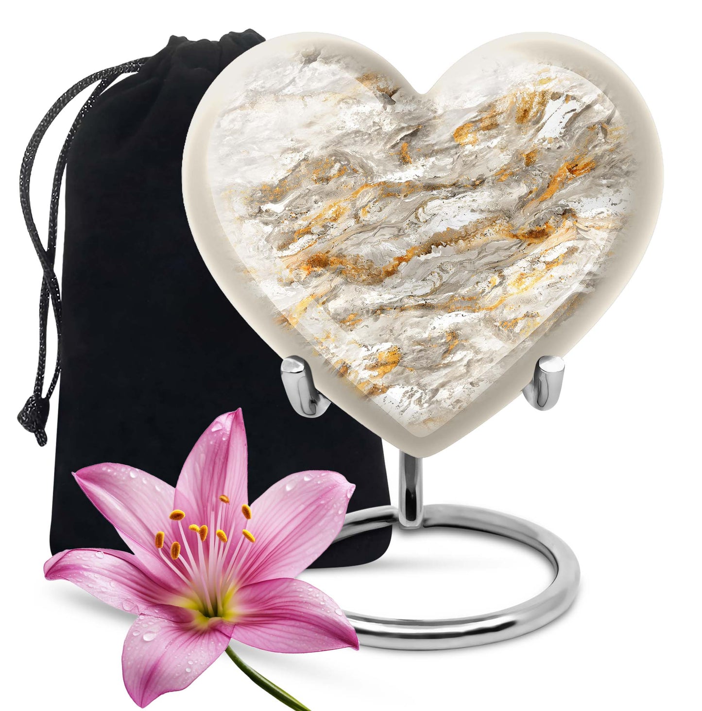 Vibrant Swirl Heart Urn