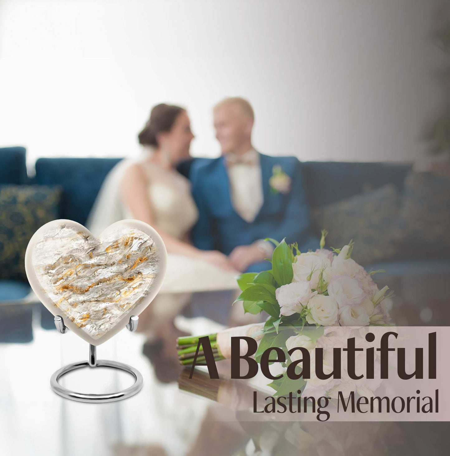 Vibrant Swirl Heart Urn