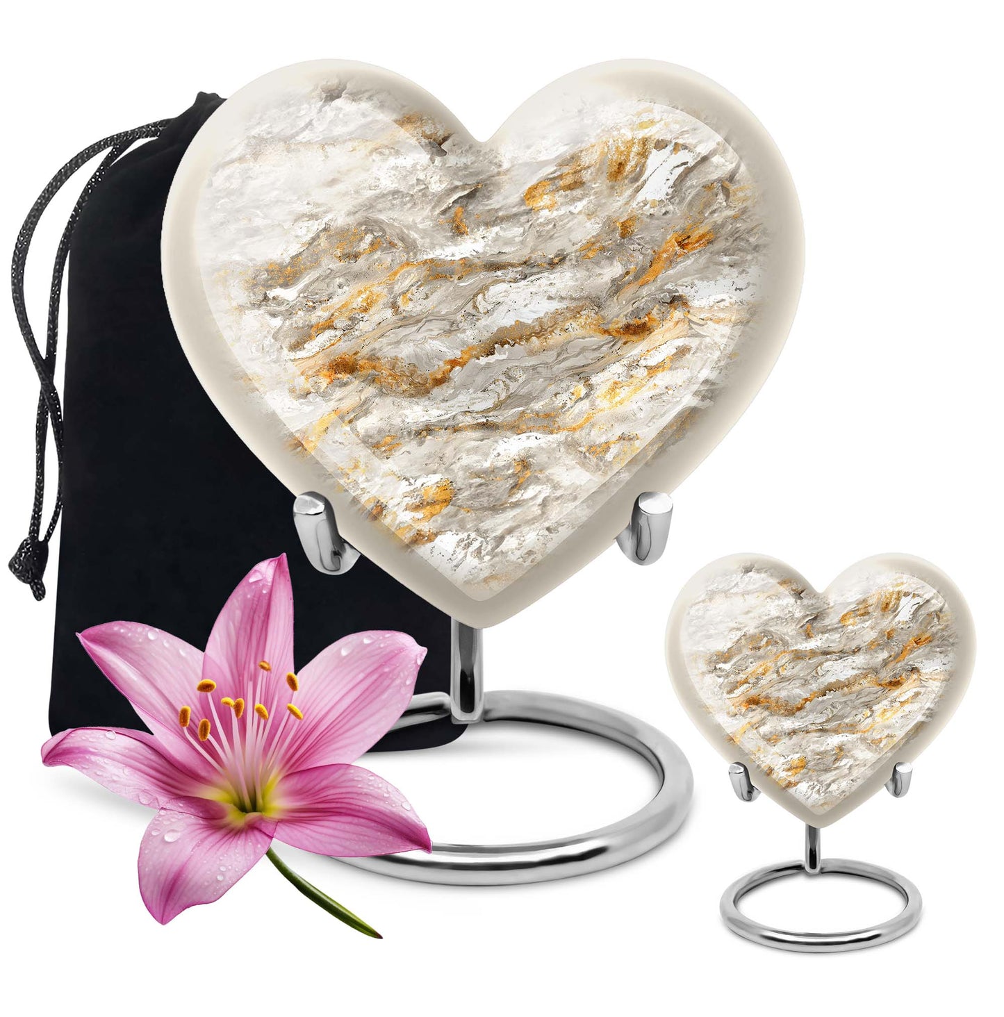 Vibrant Swirl Heart Urn