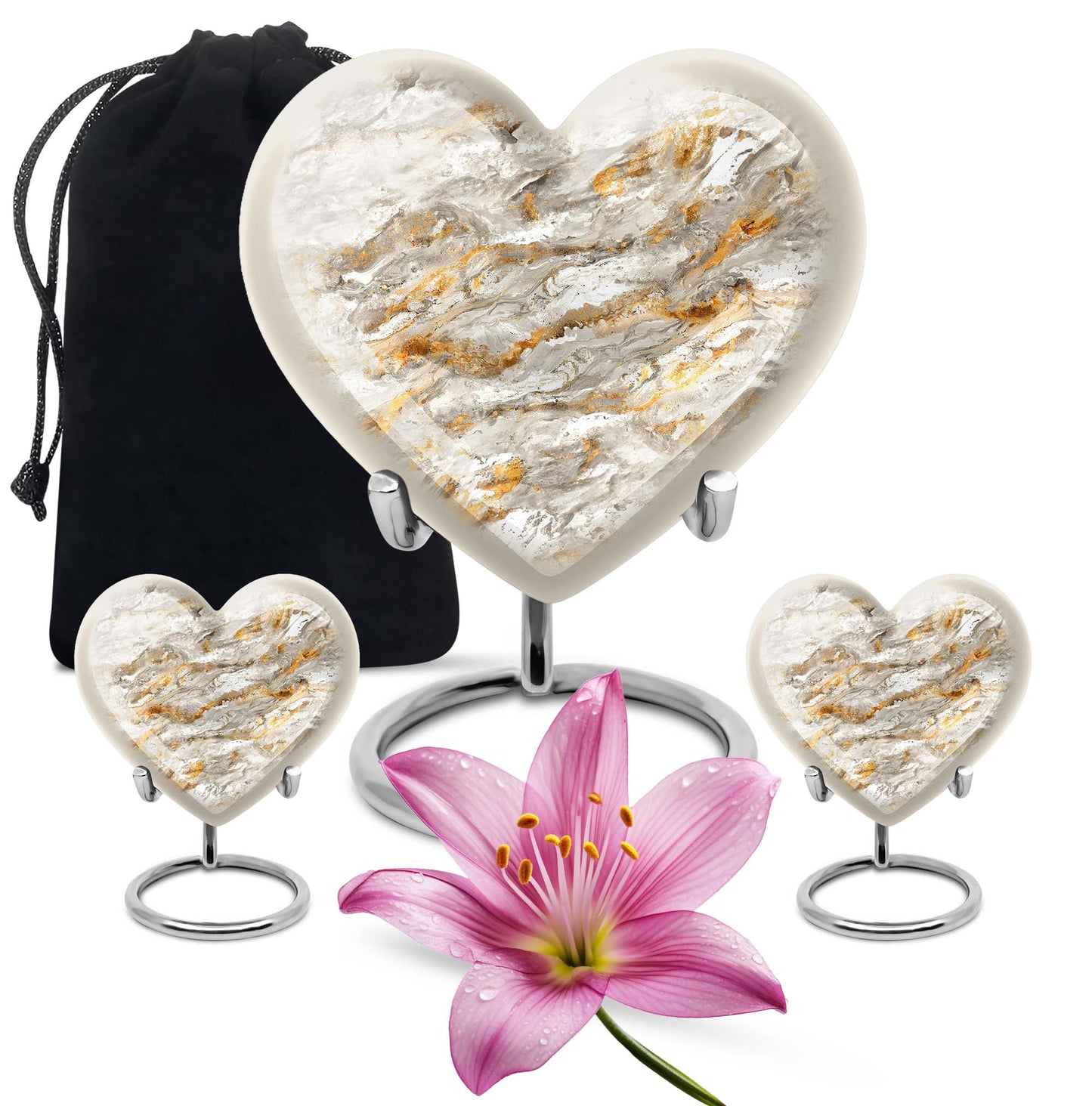 Vibrant Swirl Heart Urn