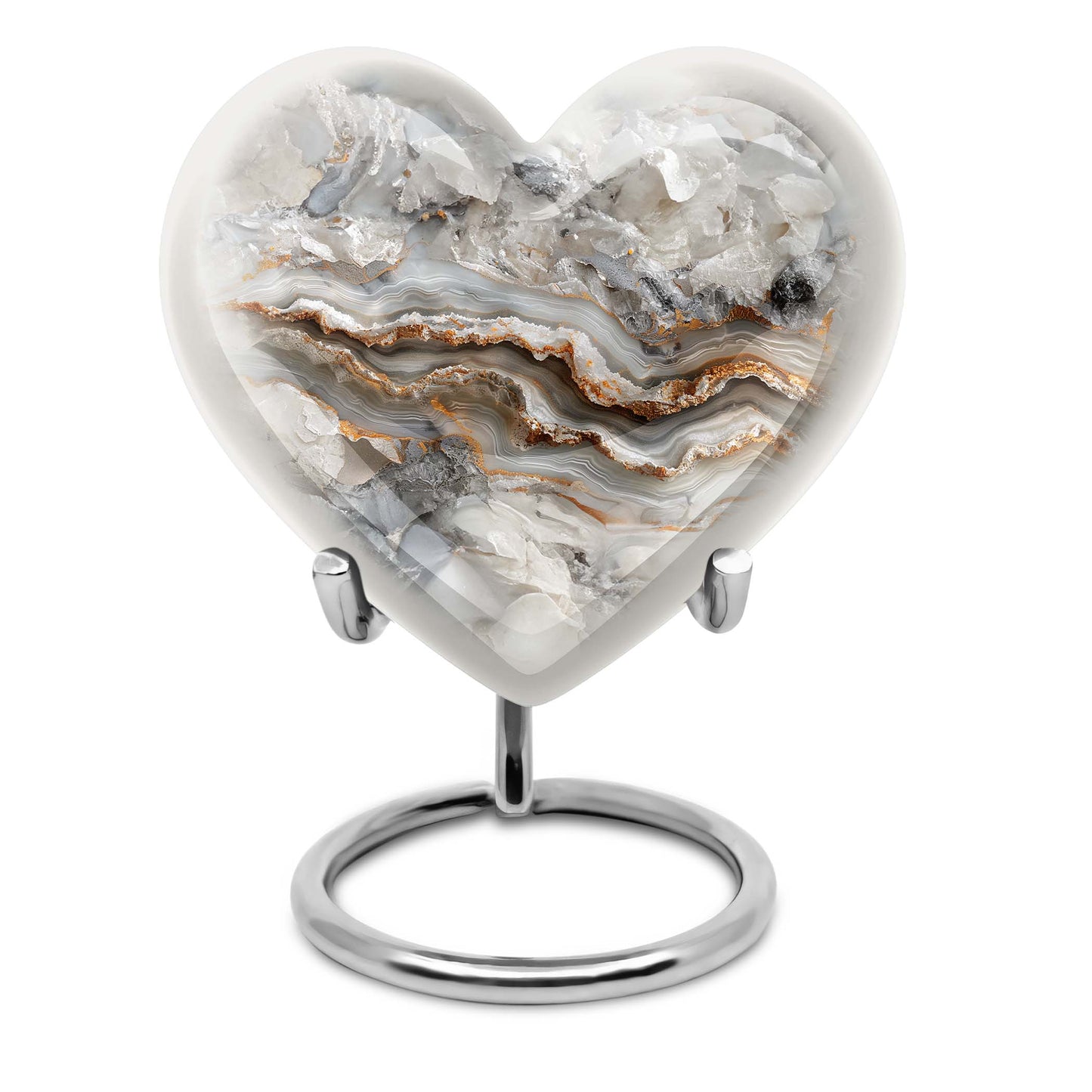 Vibrant Swirl Heart Urn for human ashes