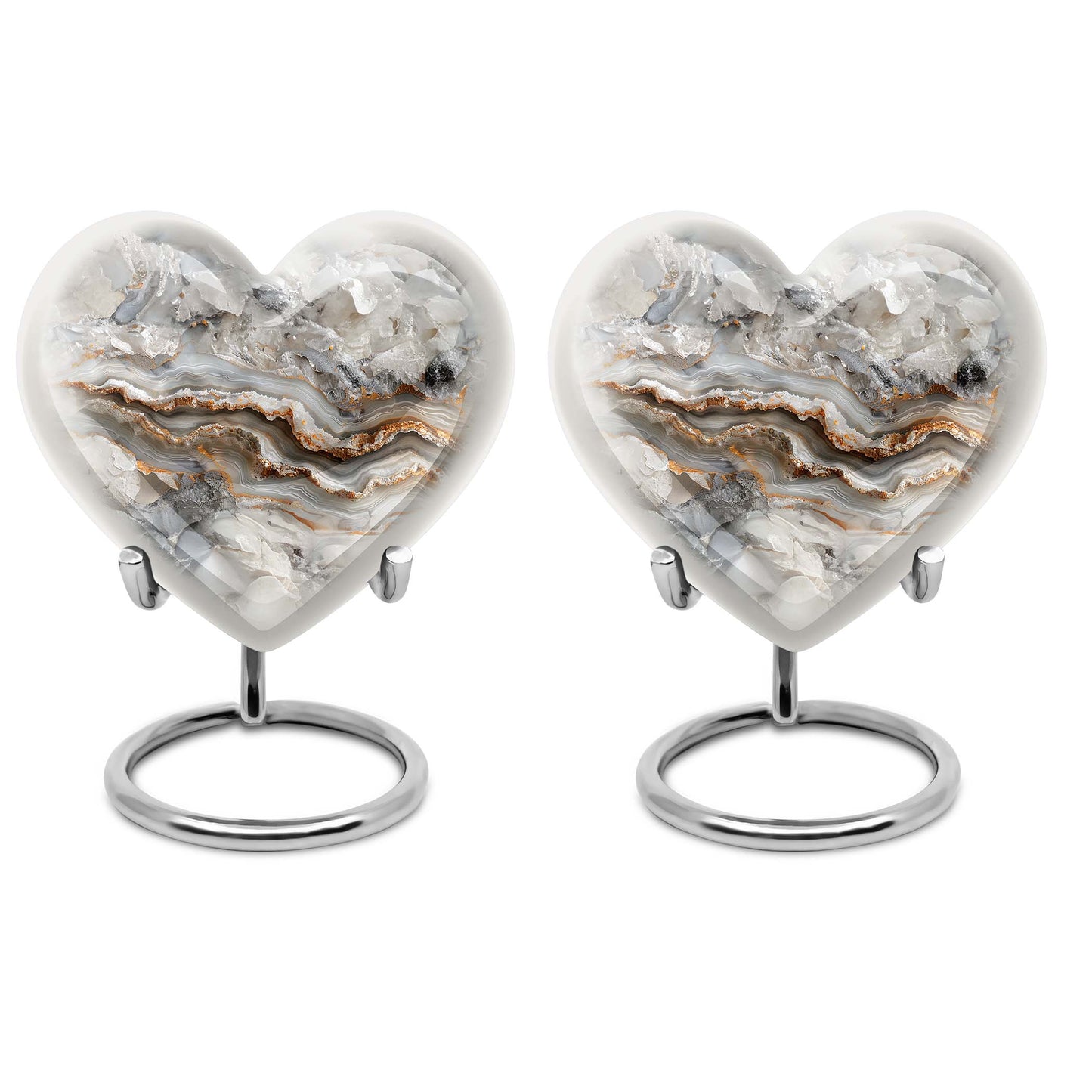 Vibrant Swirl Heart Urn for human ashes