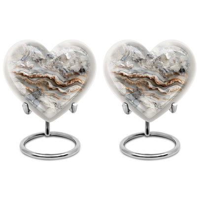 Vibrant Swirl Heart Urn for human ashes