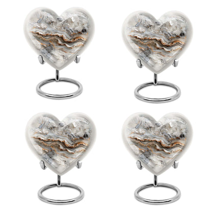 Vibrant Swirl Heart Urn for human ashes