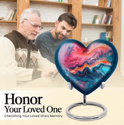 vibrant swirl urn for adult ashes