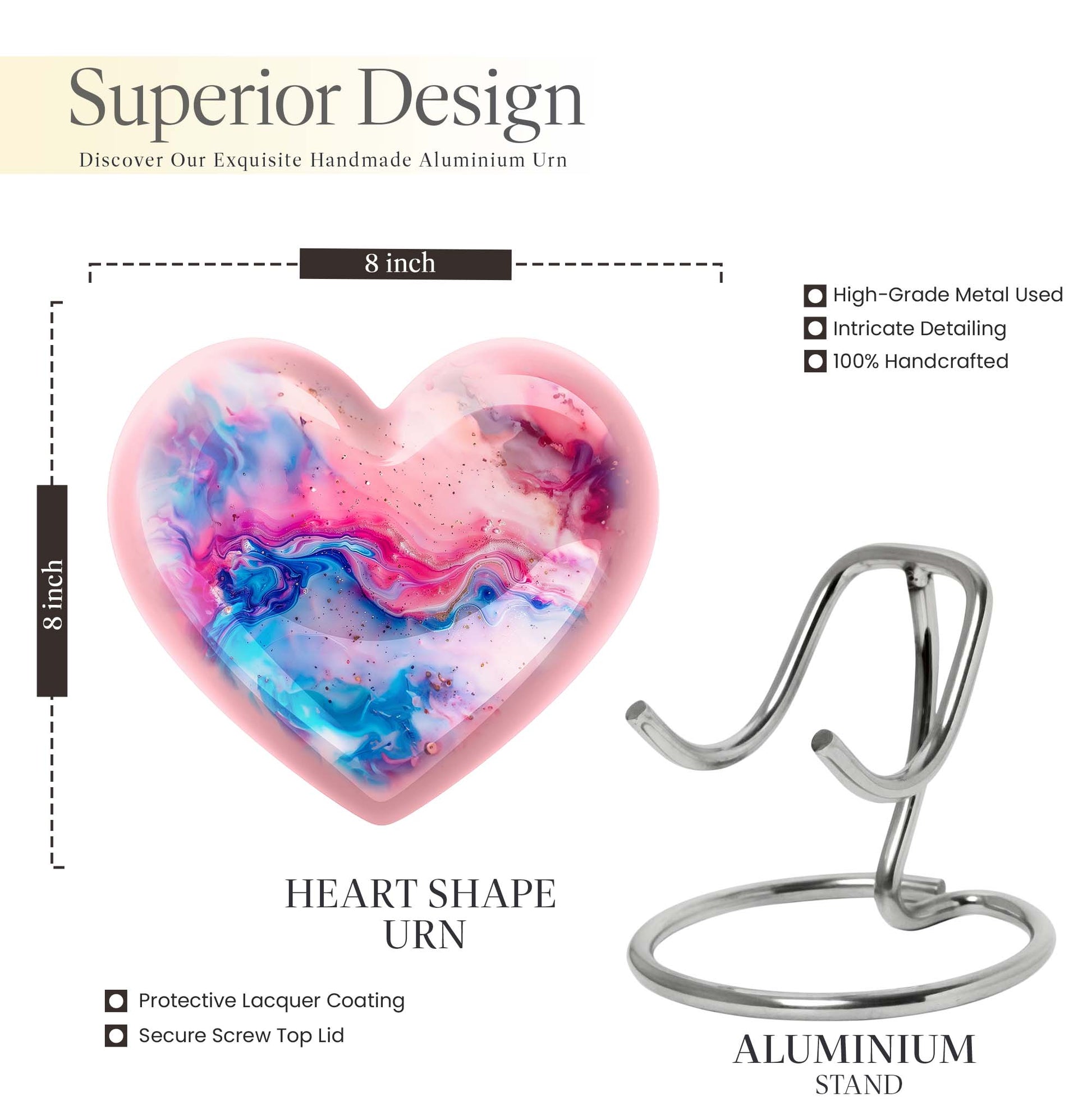 Vibrant Swirl Cremation Urn for Human Ashes