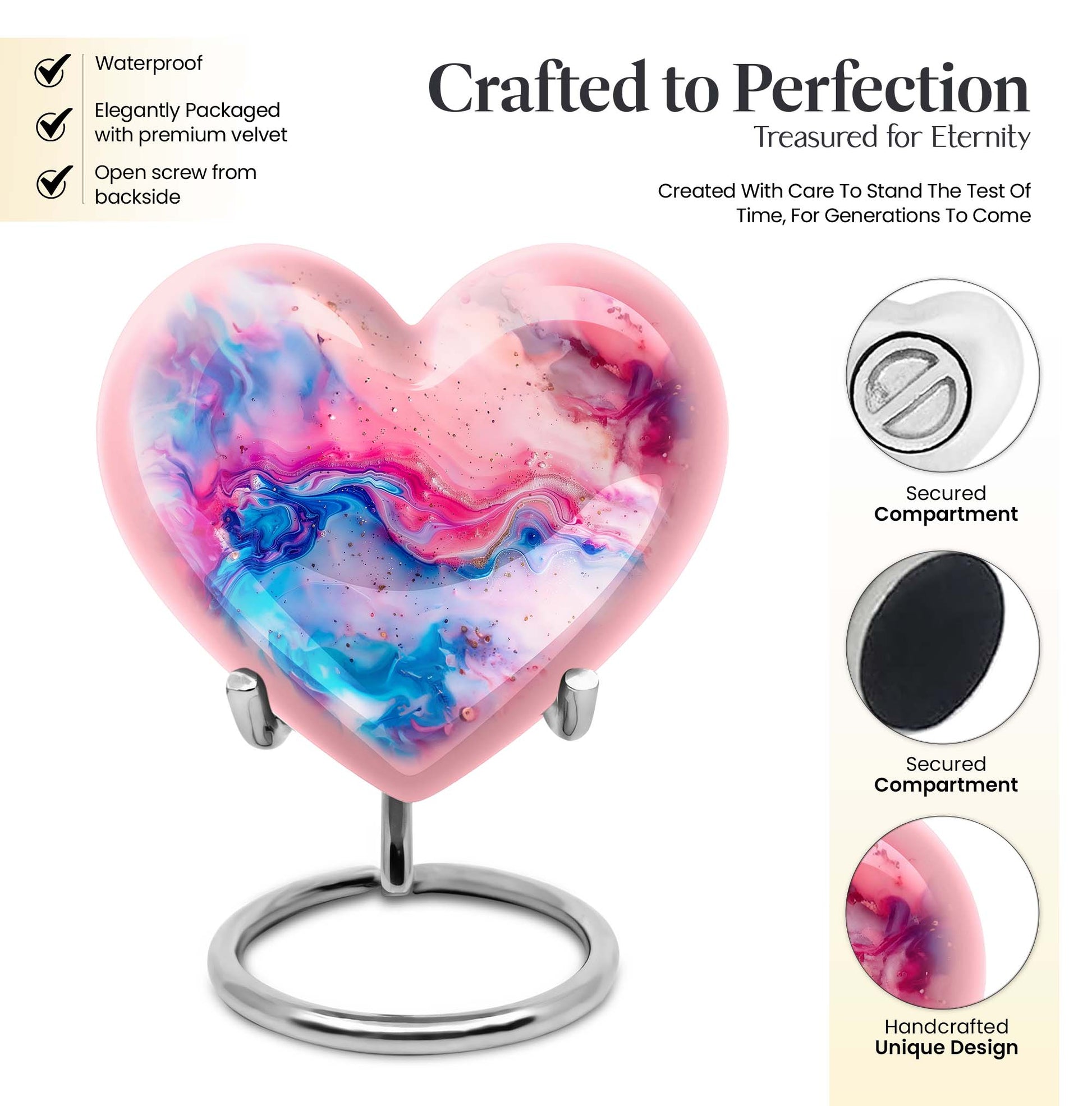 Vibrant Swirl Cremation Urn for Human Ashes