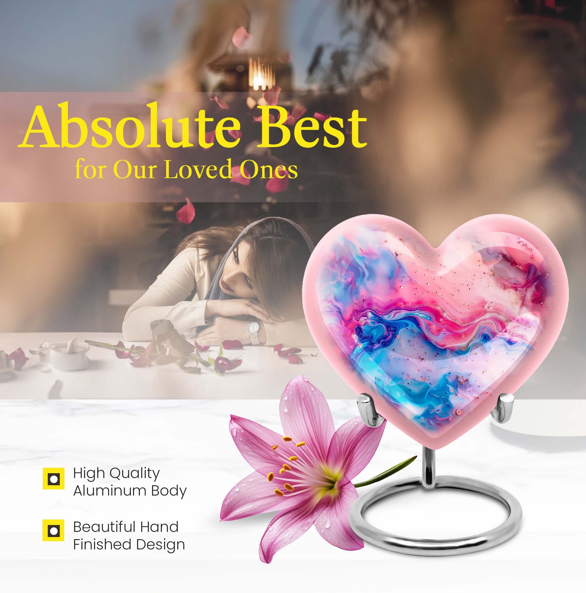 Vibrant Swirl Cremation Urn for Human Ashes