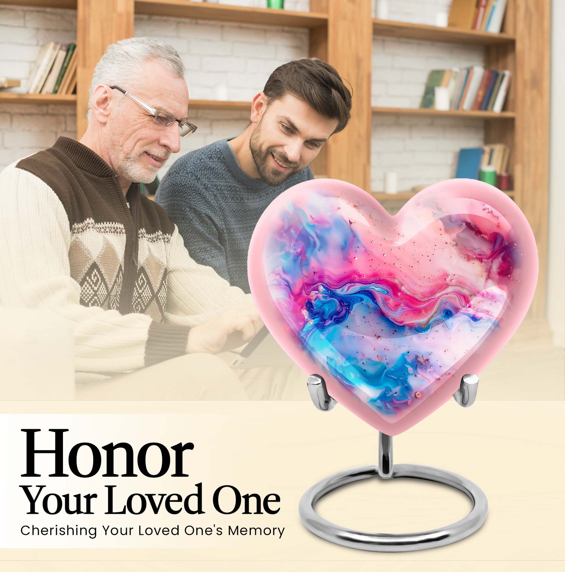 Vibrant Swirl Cremation Urn for Human Ashes