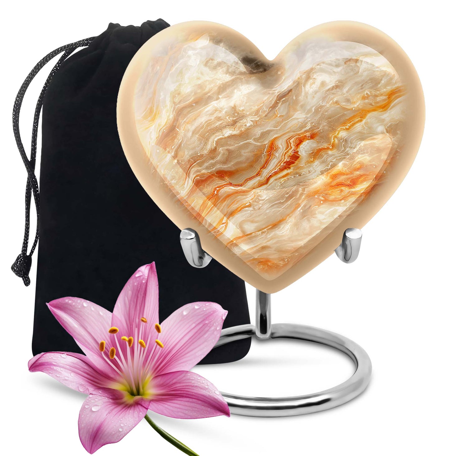 Vibrant Swirl Heart Urn