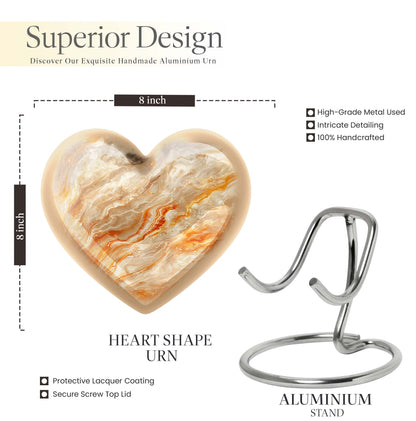 Vibrant Swirl Heart Urn