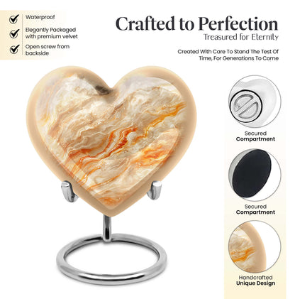 Vibrant Swirl Heart Urn