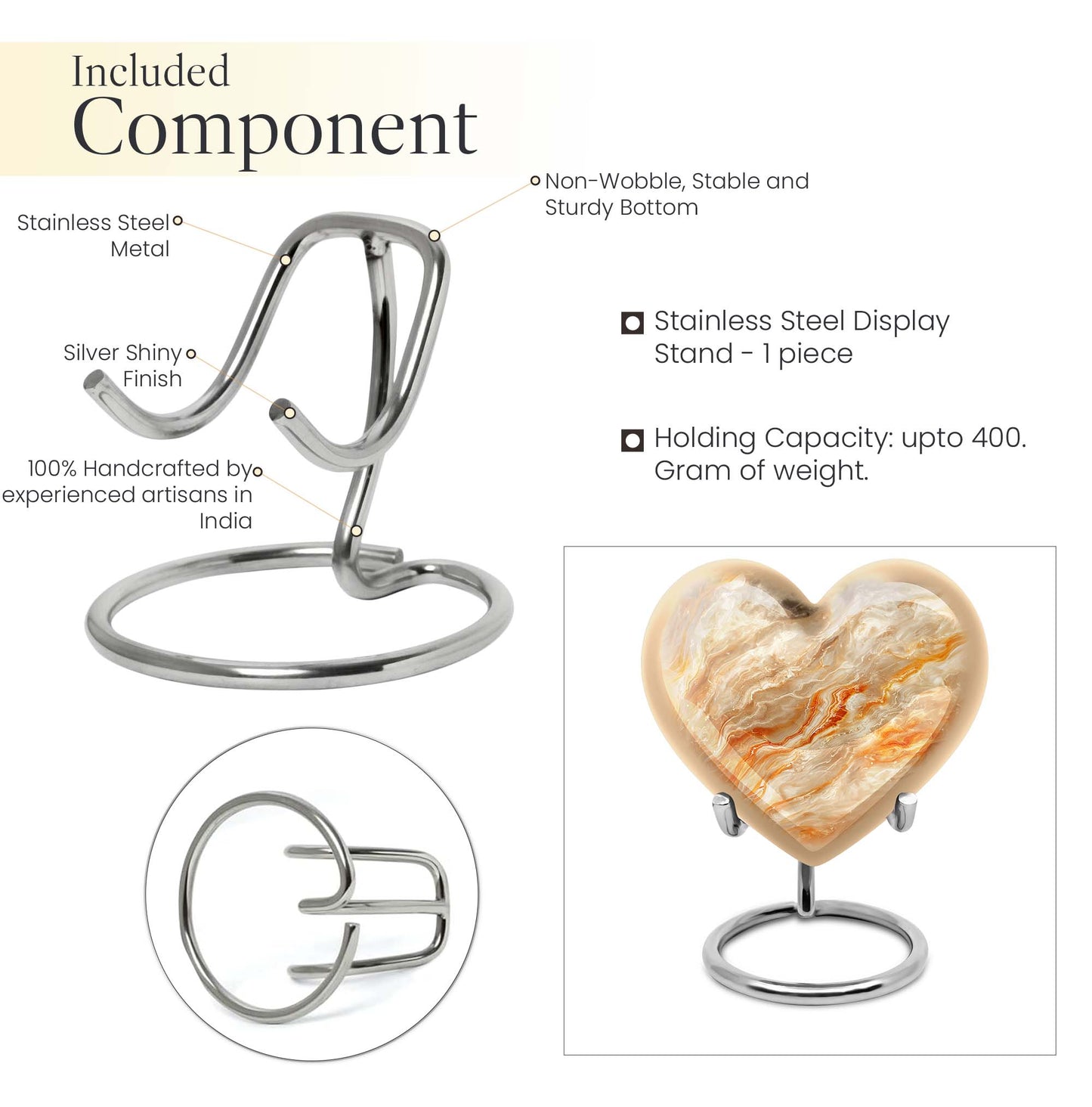 Vibrant Swirl Heart Urn