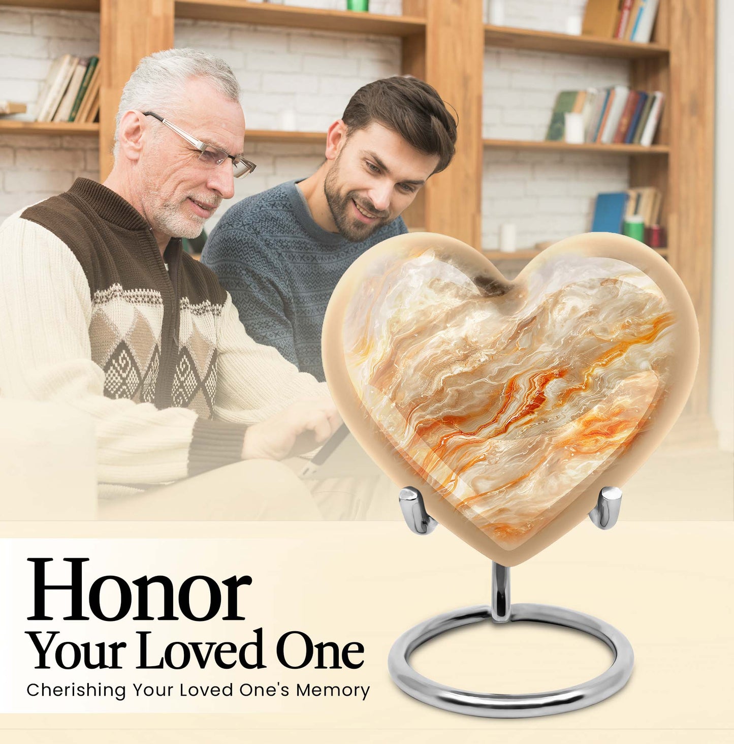 Vibrant Swirl Heart Urn