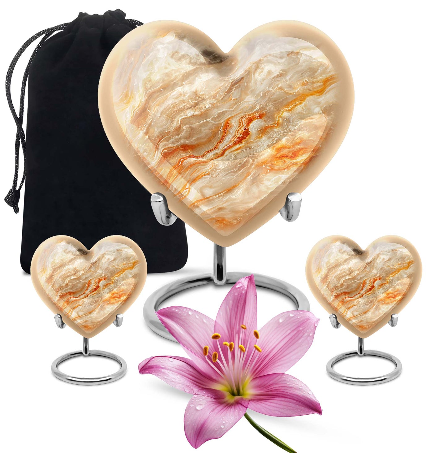 Vibrant Swirl Heart Urn