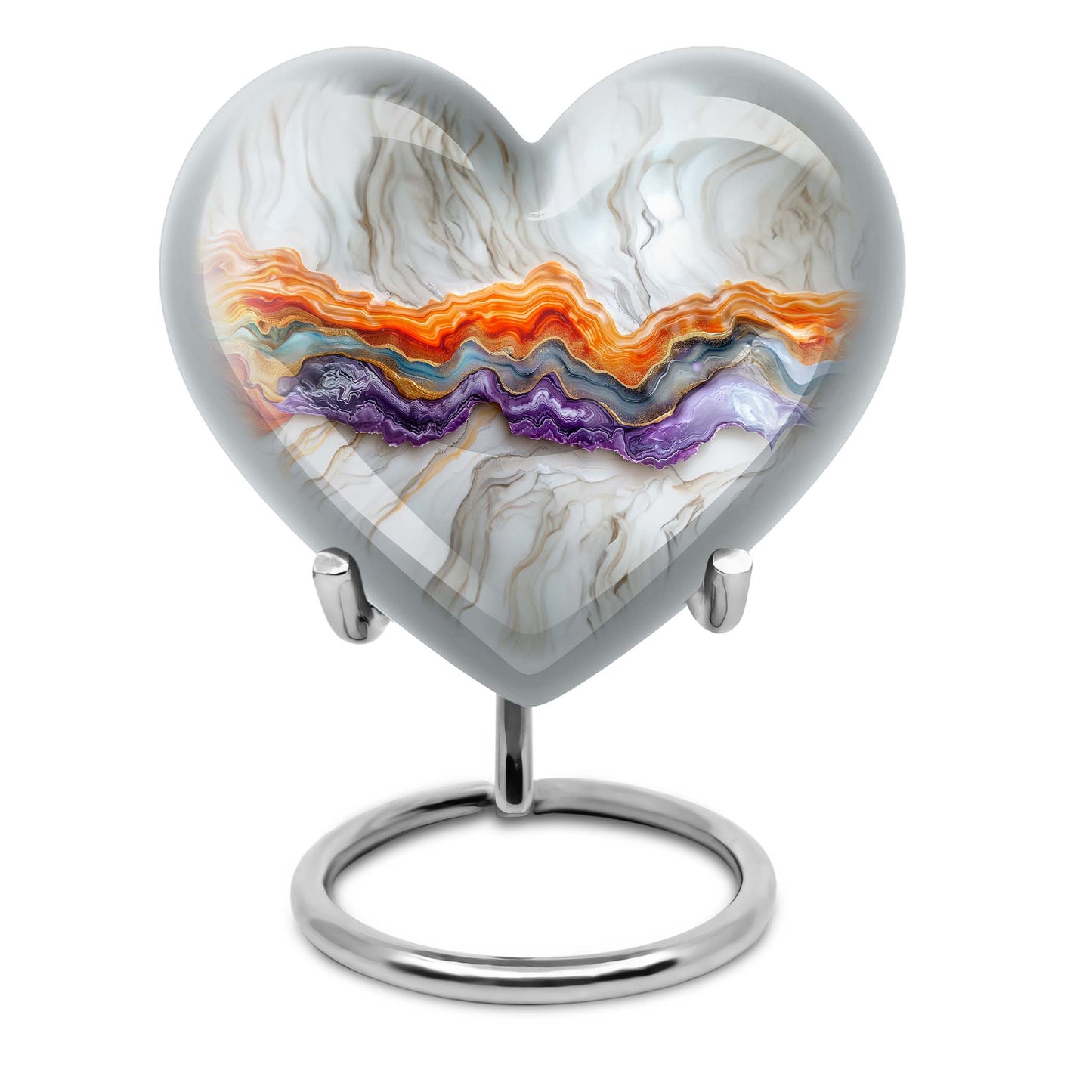 Vibrant Swirl Heart Urn